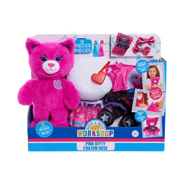 Just Play Build A Bear Workshop Pink Kitty Make Your Own Stuffed Animal Activity Set for Kids