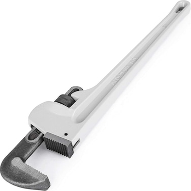 VEVOR 36Inch Aluminum Straight Pipe Wrench Ideal for 2 to 312 Pipe Adjustable Plumbing Pipe Wrench Heavy Duty 5 Jaw capacity Plumbers Pliers Tool