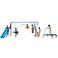 FITNESS REALITY KIDS The Ultimate 8 Station Sports Series Metal Swing Set Blue One Size