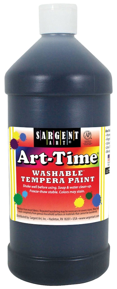 Sargent Art 173585 32 oz Black ArtTime Washable Tempera Paint