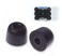 ZNARI Earphone Earbud Foam Tips  T500  MEDIUM SIZE 10 Black 1 Red 1 Blue  6 Pairs