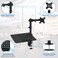 MountIt Laptop and Monitor Desk Mount  Fully Adjustable Laptop Mount  VESA Monitor Arm Stand  Desk Pole Mount Extension for Monitors and Laptops