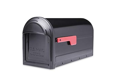 Architectural Mailboxes Barrington Galvanized Steel Post Mount Mailbox Compatibility Code F 79001BR10 Black Large Capacity