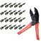Evertech Professional Coaxial BNC Crimping Tool with 20 Pcs BNC Male Crimp On Connector for Siamese RG59 Cable