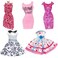BJDBUS 5 Pcs Wedding Party Dress Summer Fashion Mini Gown Dating Clothes for 115 Inch Girl Doll Girls Gift Set