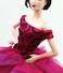 Handmade Dress Fit for 12 Doll Cora Gu Classic Off Shoulder Fuchsia Rose Lace DressWedding Gowns Fit for 12 Fashion Doll Dolls not Included