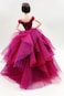 Handmade Dress Fit for 12 Doll Cora Gu Classic Off Shoulder Fuchsia Rose Lace DressWedding Gowns Fit for 12 Fashion Doll Dolls not Included