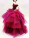 Handmade Dress Fit for 12 Doll Cora Gu Classic Off Shoulder Fuchsia Rose Lace DressWedding Gowns Fit for 12 Fashion Doll Dolls not Included