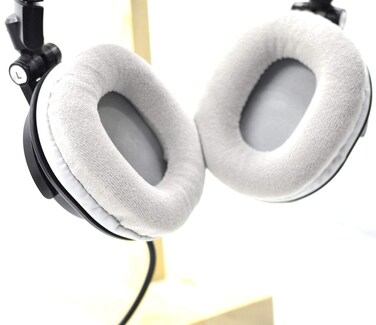 Replacement Velour Ear Pads for Audio Technica ATHM50 M50S M50X M20 M30 M35 M40 M40S M40X Headsets Headphones 100X80MM Gray