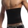 Tinksky Men Slimming Belt Waist Trimmer Belt Muscle Abdomen Shaper  Size M Black