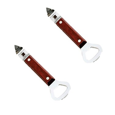 Norpro 400 Can Punch Bottle Opener Brown 2 Pack