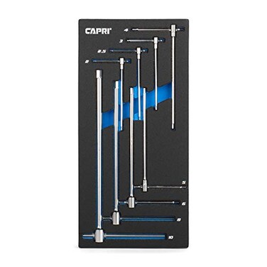 Capri Tools Sliding THandle Hex Wrench Set with Mechanics Tray 8Piece CP13080MT