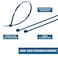 Kable Kontrol Metal Detectable Blue Zip Ties 100 Pcs 14 Inch 50 Lbs Tensile Strength Iron Infused SelfLocking Industrial Cable Ties