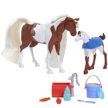DreamWorks Spirit Riding Free Feed  Nuzzle Horse Set 11pieces Kids Toys for Ages 3 Up by Just Play