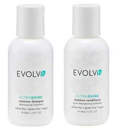 EVOLVh  UltraShine Travel Duo Shampoo  Conditioner  Vegan NonToxic Clean Hair Care 2 fl oz  60 mL