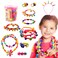 SOTOGO 270 Pieces Snap Beads Pop Beads Art Crafts for DIY Jewelry Making Set Toys Do Not Need String  Hair ClaspNecklace Bracelet and Ring Best Toys Gift