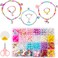 SOTOGO 270 Pieces Snap Beads Pop Beads Art Crafts for DIY Jewelry Making Set Toys Do Not Need String  Hair ClaspNecklace Bracelet and Ring Best Toys Gift