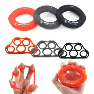 Grip Strength Trainer 6pcs 5BILLION Fitness Hand Finger ExerciserHand Grip Exerciser Strengthener Hand Gripper Forearm Hand Strength Training Grip Strengthener for Climbing Physical Therapy