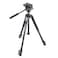 Manfrotto MK190X32W 190 Aluminum 3 Section Tripod Kit with MHXPRO2W Fluid Head Black and Two ZAYKIR Quick Release Plates for The RC2 Rapid Connect Adapter