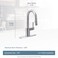 Moen Align Brushed Gold OneHandle Modern Pulldown Bar Faucet with Power Clean featuring Reflex Docking System 5965BG