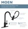 Moen Align Brushed Gold OneHandle Modern Pulldown Bar Faucet with Power Clean featuring Reflex Docking System 5965BG