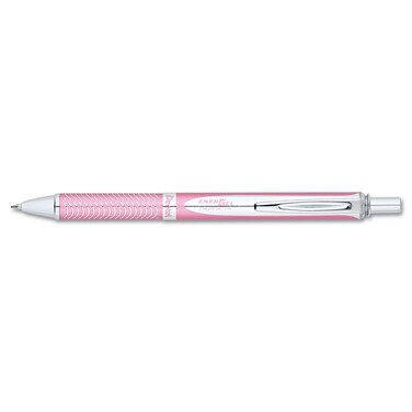 Pentel BL407PA EnerGel Alloy RT Retractable Liquid Gel Pen 7mm Pink Barrel Black Ink