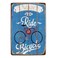 Purple Verbena Art I want to Ride Bicycle Distressed Retro Vintage Tin Sign 812 Inches
