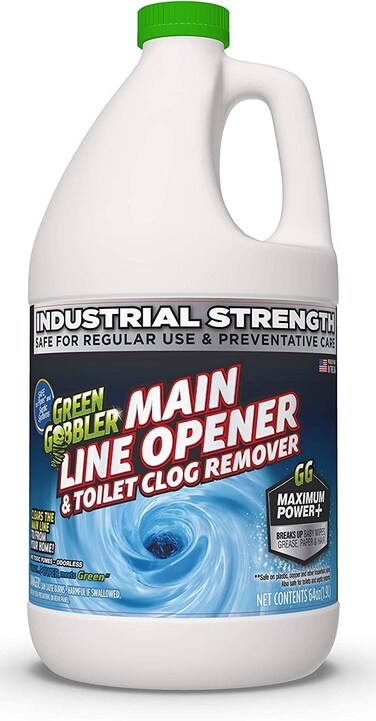 Green Gobbler Ultimate Main Drain Opener  Drain cleaner Hair Clog Remover  Works On Main Lines Sinks Tubs Toilets Showers Kitchen Sinks  64 fl oz