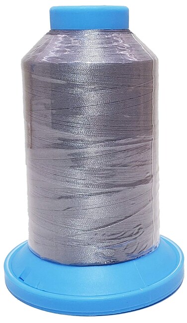 RobisonAnton 2 Ply Super Bright Polyester Embroidery Thread 40Wt120D5500 yd Silvery Gray