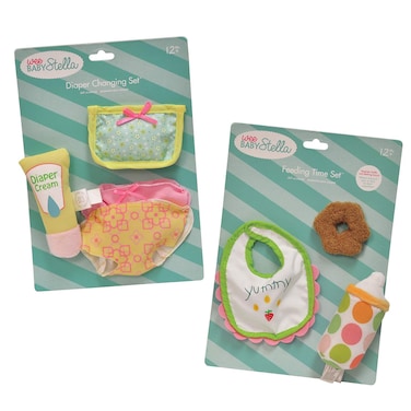 Manhattan Toy Wee Baby Stella Diaper Changing and Feeding Set Baby Doll Accessories