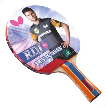 Butterfly RDJ S3 Shakehand Table Tennis Racket  Good Spin Better Speed Even Better Control  Recommended for Beginning Level Players  International Table Tennis Federation Approved Red and Black