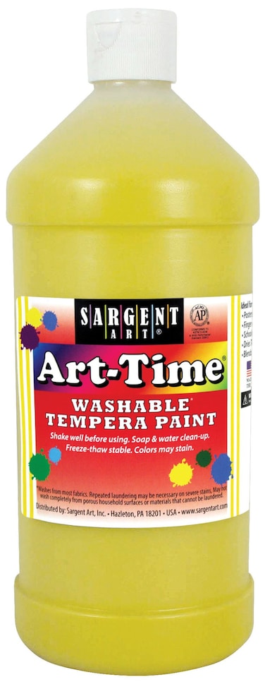 Sargent Art Yellow ArtTime Washable Tempera Paint 32oz 32 oz