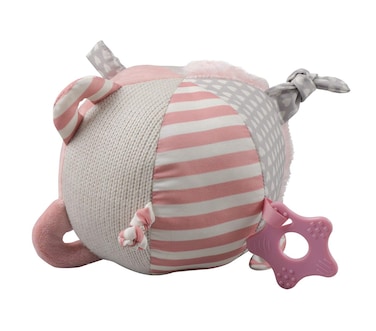 STORKI Developmental Activity Ball Baby Toy Fun Teether for Boys and Girls Pink