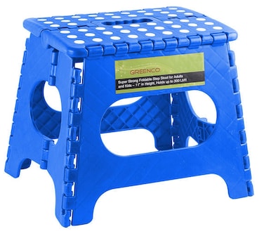 Greenco Super Strong Foldable Step Stool for Adults and Kids 11 Blue