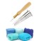 Micro Traders 7pcs Felting Needles Starter Kit with Wooden Handle Felt Tool DIY Home Sewing Tools