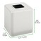 mDesign Metal Square Tissue Box Cover Modern Facial Paper Holder Accessories for Bathroom Vanity Countertop Bedroom Dresser Night Stand Desk Office End Table Unity Collection Light Stone Gray