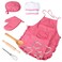 Funslane 11 Pcs Kids Cooking and Baking Set with Apron for Girls Chef Hat Oven Mitt and Other Cooking Utensils for Toddler Chef Career Role Play Children Dress up Pretend Play GreatGift