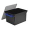 Portable File Tote wLocking Handle Storage Box LetterLegal BlackSilver Sold as 1 Each