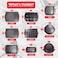 PERLLI NonStick 10Piece Baking Pan Set BPAFree Carbon Steel Bakeware Set with Silicone Handles Stackable Kitchen Oven Set Cookie Sheet Baking Tray Baking Sheet Set Oven Safe 446F