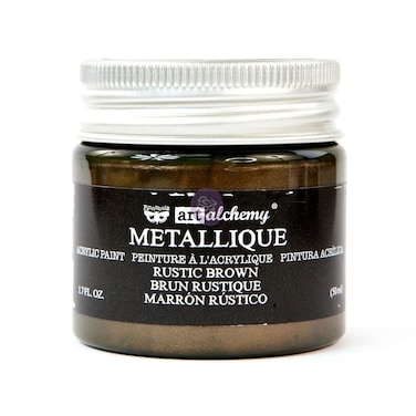 Prima Marketing Metallique Rustic Brown Finnabair Art Alchemy Acrylic Paint 17 Fl Oz Pack of 1