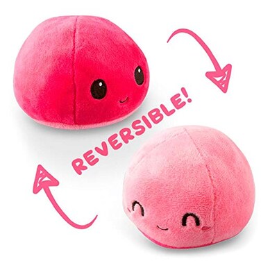 TeeTurtle  The Original Reversible Cloud Plushie  Patented Design  Strawberry  Show Your Mood Without Saying a Word