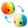 TeeTurtle  The Original Reversible Cloud Plushie  Patented Design  Light Rainbow and Dark Rainbow  Show Your Mood Without Saying a Word