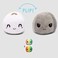 TeeTurtle  The Original Reversible Cloud Plushie  Patented Design  Light Rainbow and Dark Rainbow  Show Your Mood Without Saying a Word