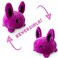 TeeTurtle The Original Reversible Bunny Plushie Patented Design  Purple  Show Your Mood Without Saying a Word