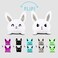 TeeTurtle The Original Reversible Bunny Plushie Patented Design  Purple  Show Your Mood Without Saying a Word