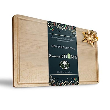 Casual Home Delice Maple Rectangle Juice Drip Groove Cutting Board Rectangular 155x11