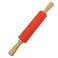 JamHoo Nonstick Rolling Pin Silicone Surface for Rolling Dough  Large Size79 x 2inches Total Measurement 15 x 2inches Red