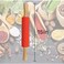 JamHoo Nonstick Rolling Pin Silicone Surface for Rolling Dough  Large Size79 x 2inches Total Measurement 15 x 2inches Red