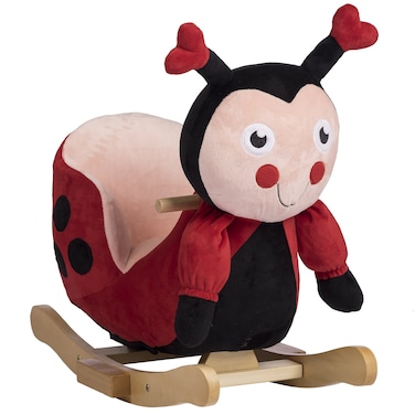 Rockin Rider Lala The Ladybug Baby Rocker Plush RideOn Red