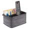 mDesign Storage Organizer Caddy for TV Remote Controls Magazines  Black